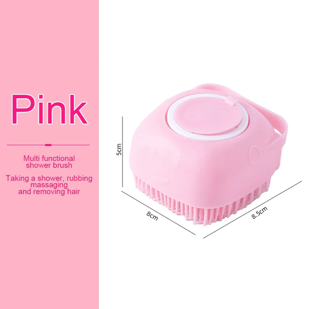 Silicone Pet Bath Massage Brush – Soft, Safe Grooming Tool for Dogs & Cats